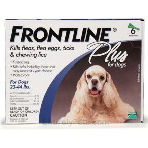 Flea Control Plus for Dogs And Puppies 23-44 lbs 6 Pack